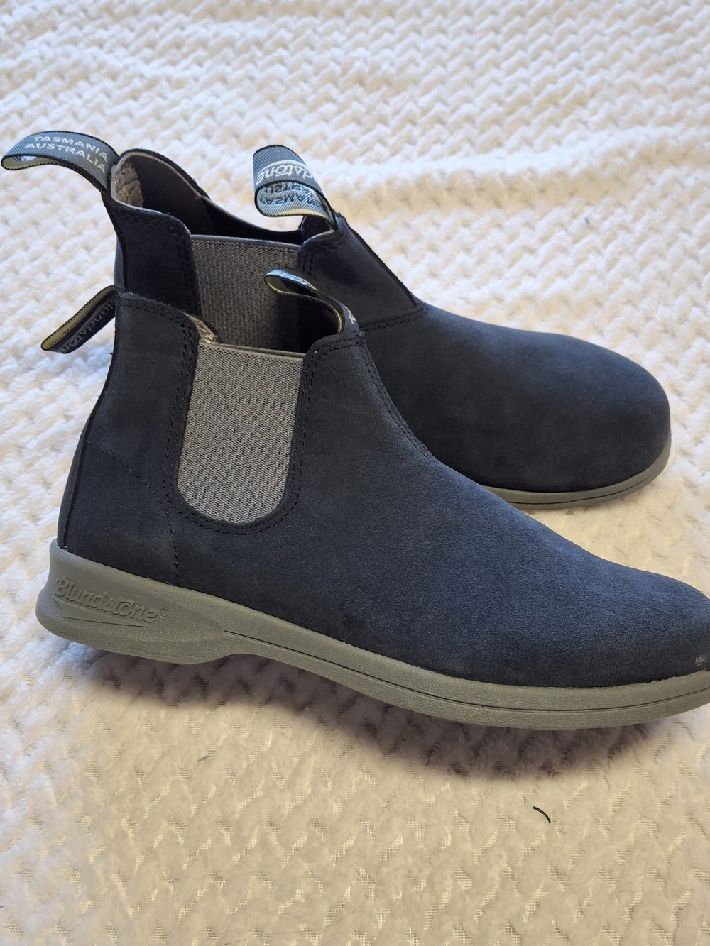 Men's Blundstone Active Elastic 2006 Blue Suede Chelsea Boots  Size 7